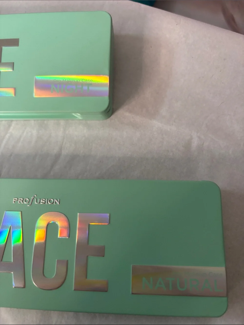 Profusion Cosmetics FACE Palettes. Natural and Night with Holographic Accents